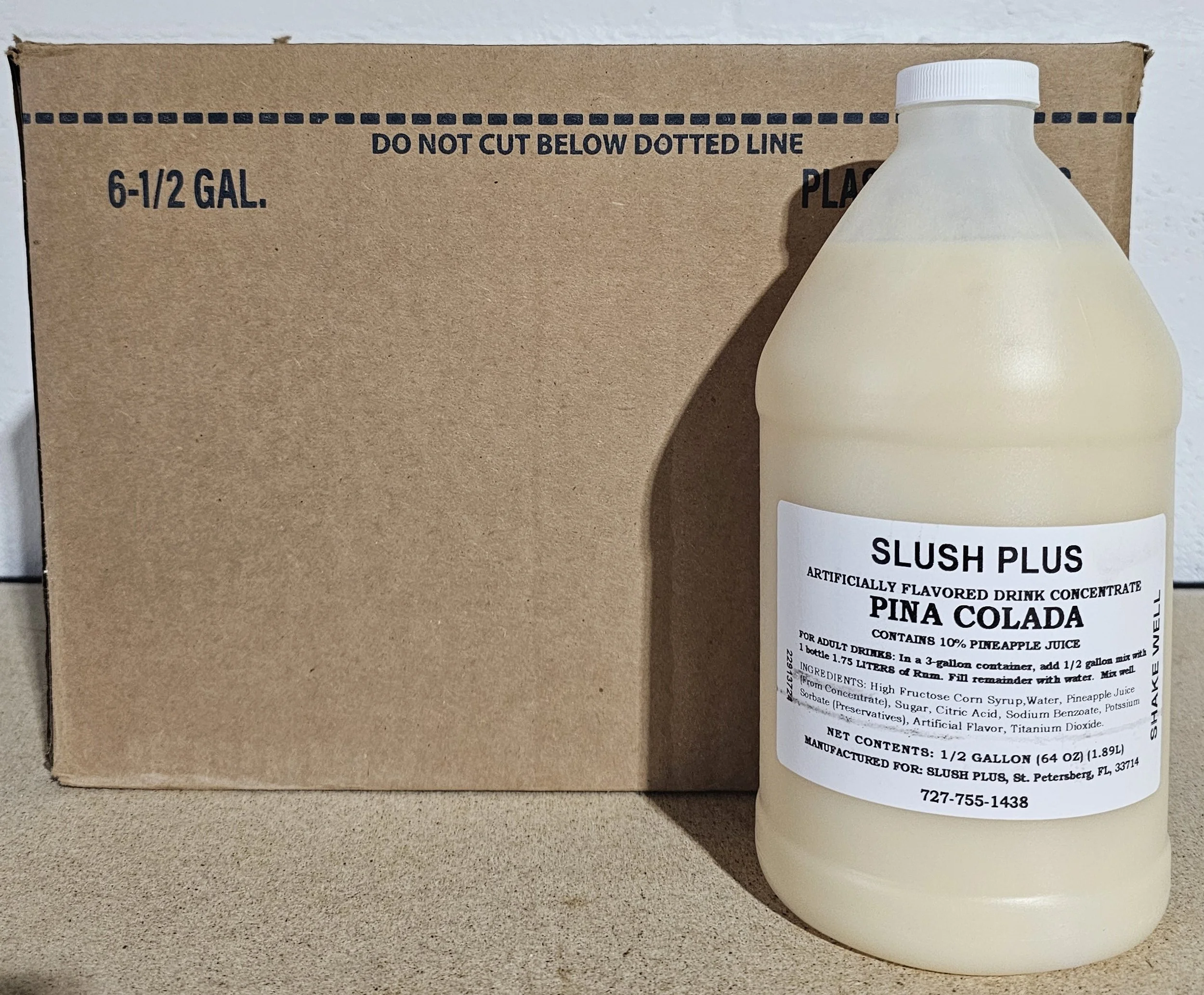 Slush Plus Frozen Pina Colada Cocktail Mix Concentrate - Case of 6
